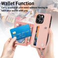thumbnail image 3 of Decase for iPhone 14 Pro Wallet Case with Card Holder,RFID Blocking,Kickstand,Wrist Strap,Fit Magnetic Car Mount Luxury Leather Back Flip Cover Case for iPhone 14 Pro, Pink, 3 of 8