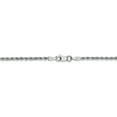 thumbnail image 3 of Primal Gold 10 Karat White Gold 2mm Diamond-cut Rope Chain, 3 of 6