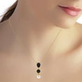thumbnail image 3 of Galaxy Gold 14K Yellow Gold Sapphire and Pearl Pendant Necklace - September Birthstone - Truth & Nobility - 16" to 24" - Fine Jewelry for Women, 3 of 3