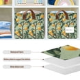 thumbnail image 4 of Yayeee Foldable Storage Basket for Shelves with Handles Waterproof Cloth Bins, Orange Tree, 4 of 7
