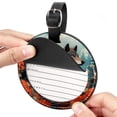 thumbnail image 2 of Wolf Set of 2pcs PU Leather Round Suitcase Tags with Privacy Cover and Name ID Tag - Ideal for Travel Luggage, Handbags, Backpacks, School Bags, 2 of 6