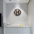 thumbnail image 5 of Yayeee Wall Clock Battery Operated 9.5" Silent Quartz Non-Ticking for Living Room Decor, Black MushRoom Decor Pattern, 5 of 8