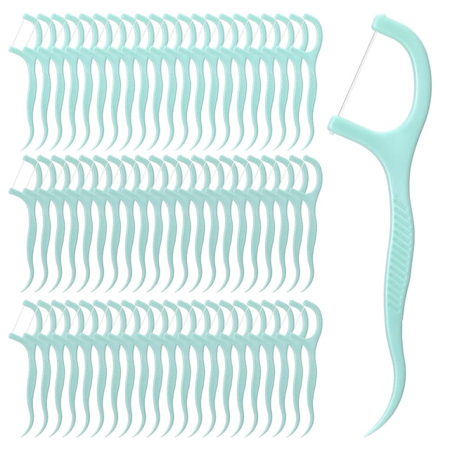 Dental Floss Picks Heclia, hilo dental, 200 unidades, con sabor a menta