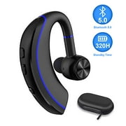 Bluetooth Headset, NANAMI Bluetooth Earpiece V5.0, 320Hrs Ultralight Headphones with Rotatable Mic, Hands-Free Earphones, Noise Cancelling, in-Ear Earbuds for iPhone Android Cell Phone/Laptop/Trucker