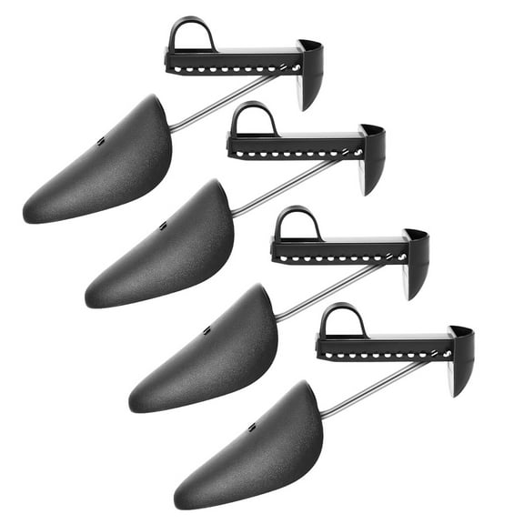 HOMEMAXS  4 Pairs Shoe Stretcher Tall Rack Widener Spray Boots Shelf Women's Black