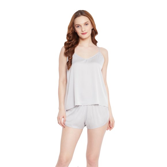 Oussum Women Satin Pajamas Sets Short Pj Set Soft Cami Sleepwear Lounge Set Online, 2-Piece