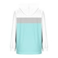 thumbnail image 4 of HAiming Color Block Hooded Sweatshirt for Women Casaul Long Sleeve Pullover Tops Hoodies with Pocket, 4 of 6