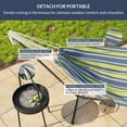 thumbnail image 4 of Belleze 10ft Double Hammock Stand with Carrying Bag, Portable Set, Oasis, 4 of 7