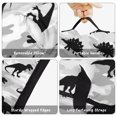 thumbnail image 6 of Gray Dinosaurs Camouflage Pattern Teens Toddler Nap Mat with Pillow, Sleeping Mat Bag for Preschool Daycare 59"x22", 6 of 6
