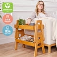 thumbnail image 6 of ECR4Kids Adjustable Stacking Shelf Organizer with Full Edge, Book Display, Natural, 6 of 9