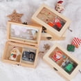 thumbnail image 4 of Christmas Music Box Manual Melody Box Wooden Hand-cranked Music Box Decoration, 4 of 9