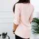 thumbnail image 2 of Tops de verano para mujer, camiseta con cremallera, blusa de gasa, sudadera de talla grande, 2 of 3