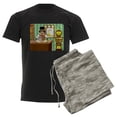 thumbnail image 6 of CafePress - Sock Monkey Steampunk Scientist Men's Dark Pajamas - Men's Dark Loose Fit Cotton Pajama Set, 6 of 7