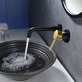 thumbnail image 6 of SUMERAIN Wall Mount Bathroom Faucet Black and Gold Wall Mount Faucet for Bathroom Sink, with Two Handles and Rough in Valve, 6 of 8