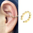 thumbnail image 1 of Pendientes con Clip para envolver el manguito de circonia cúbica del arco iris de geometría hueca, pendientes para mujeres y niñas, Clips para hueso de cartílago de la oreja, pendiente falso sin perforación Tan Jianjun unisex, 1 of 2