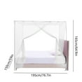 thumbnail image 3 of Eolstice Mosquito Net Tent for Bed, One Side Opening Canopy Netting Curtain, For Bedroom Decoration, Twin Size Without Bed Frame, Insect Protection, Breathable Mesh(White), 3 of 7