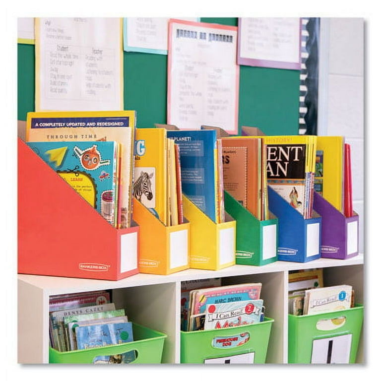 Bankers Box 10 Pack Magazine File Holders - Cardboard Organizers For Magazines, Books & Paperwork, FSC Certified, Green/White 1 thumbnail image