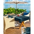 thumbnail image 5 of Fsddascl Teal Yellow Art Outdoor Tablecloth - 60x120 Inch Rectangle Dining Table Cover, Modern Abstract Aesthetics Waterproof Outdoor Table Cloth with Umbrella Hole & Zipper for Picnic/Patio/Party, 5 of 7