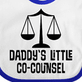 thumbnail image 4 of Inktastic Daddy Little Co Counsel Lawyer Boys or Girls Baby Bib, 4 of 4