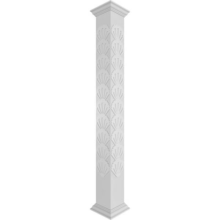

Ekena Millwork 8 W x 8 H Craftsman Classic Square Non-Tapered Bondi Fretwork Column w/ Crown Capital & Crown Base