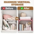 thumbnail image 4 of 2 Pcs Locker Shelf Organizer, Stackable Metal Storage Rack Organizer for Home Kitchen Office Gym Space Saving Utility Shelving, White/Purple, 4 of 6
