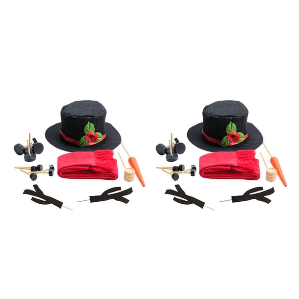 Inteprter Snowman Dress Up Kit Home Scene Interesting Christmas Layout Exquisite DIY Party Set Decoration Supplies Outdoor Type1 NO1