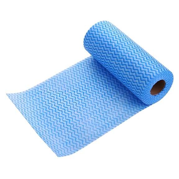 ARLAJO Disposable Cleaning Towels Reusable Cleaning Cloth Handy Cleaning Wipes Washable Kitchen Paper Towels Dish Rags Multi Use Wiping Rag Household Supplies 50 Count/Roll (Red/Blue)