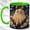 Green, variant on Leopard Bow Ghost Coffee Mug, Gothic Bat Mug, Ceramic 11 oz