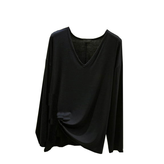 Kaemgyyd Women's T-Shirt Nightgown Soft Loose Long Sleeve Sleepshirts Comfy Loungewear V Neck Night Shirt Sleepwear