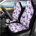 thumbnail image 2 of Garronmavis Purple Butterfly Automobile Seat Covers Sets 14 Pack Car Head Rest Cover Steering Wheel Protector Arm Rest Cover and Auto Seat Belt Covers Full Coverage Fit for Most Cars, SUV, 2 of 6