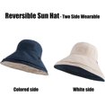 thumbnail image 3 of czcpp-Women Sun Hat Reversible Wide Brim Summer Beach Hat Foldable Gardening Hat Sun Cap Chin Strap, 3 of 4