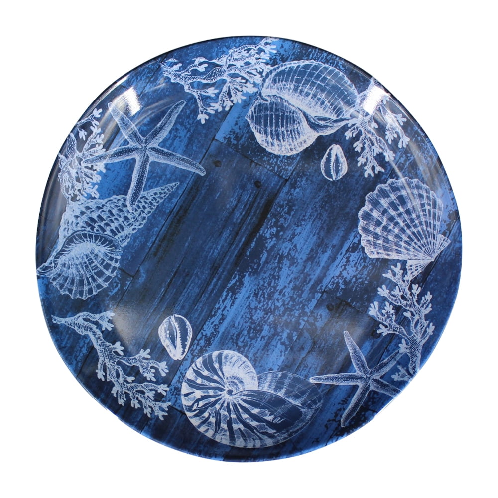 Merritt 10" Round Coral and Shell Dinner Plate