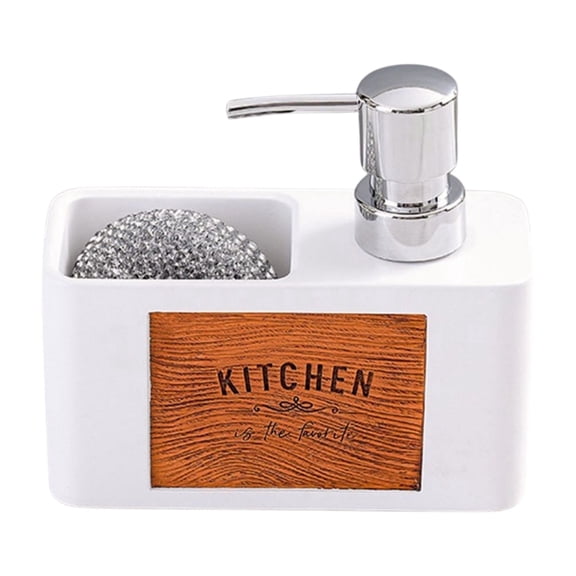 YongCo 2in1 Kitchen Soap Dispenser and Sponge Holder,Dishwashing Soap Pumps Dispenser for Countertop,Hand Soap Dispenser
