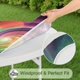 thumbnail image 5 of Colorful Tie Dye Spiral Galaxy Pattern Round Fitted Tablecloth with Elastic Edge,Dining Table Cover Waterproof,Outdoor Round Tablecloth for Camping,Dining,Indoor and Outdoor, 5 of 7