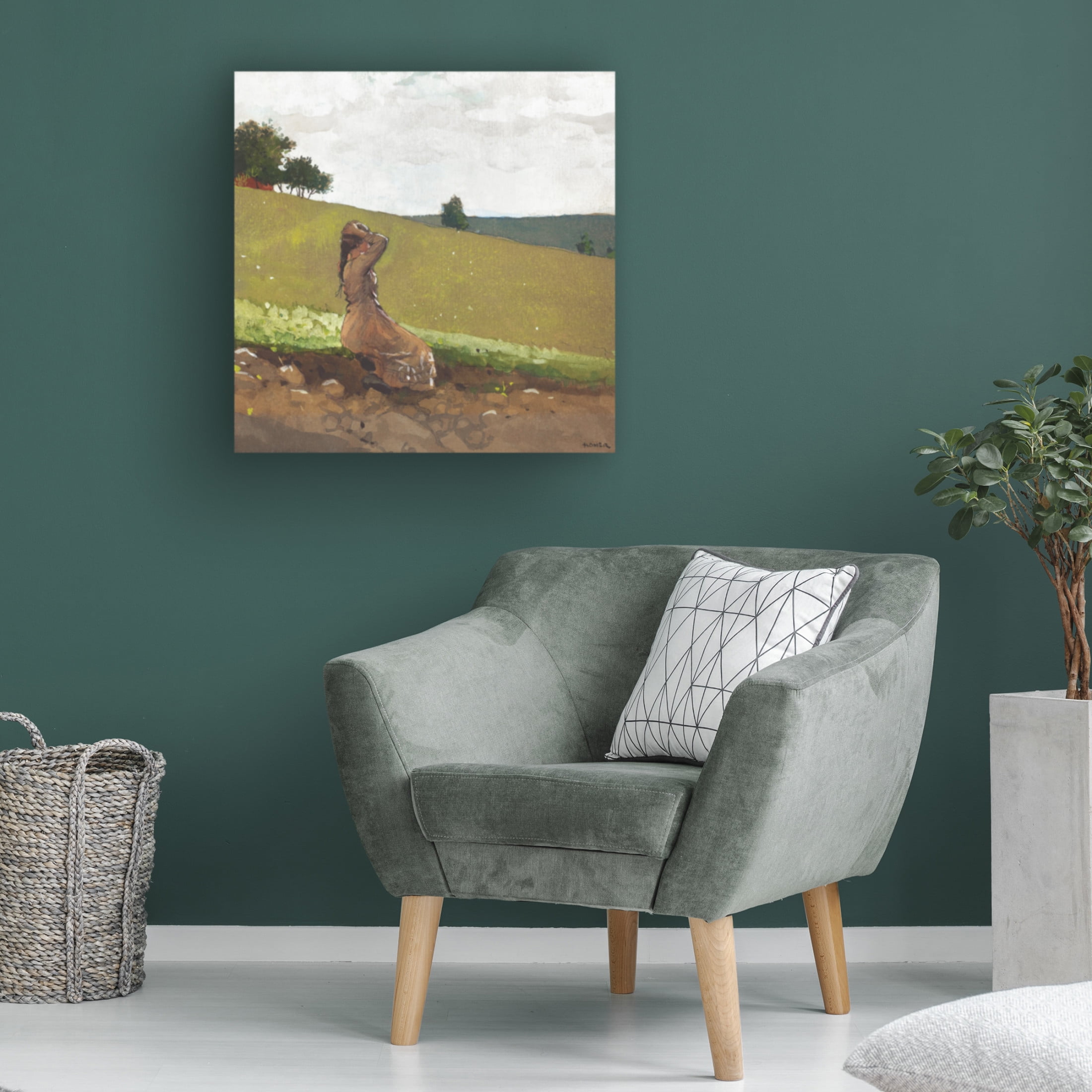 Trademark Fine Art Winslow Homer  Homer's Sheep Countryside IV Canvas Wall Art