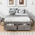 thumbnail image 2 of Bellemave Full Beds with 6 Storage Drawers, Wood Full Size Platform Bed Frame with Wood Slat Support, Rustic Style Storage Bed Frame Noise-Free, No Box Spring Needed（Antique Gray), 2 of 9