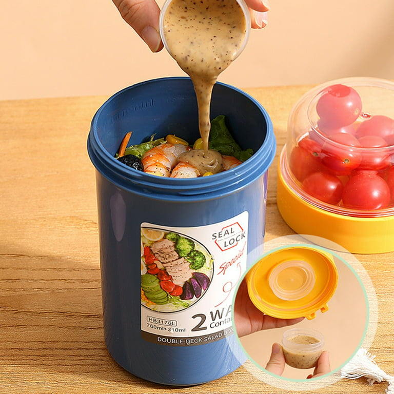TINYSOME Salad Plastics Parfait Cup with Dome Lids Spoon Cereal Nut Yogurt- Container Cup Reusable Breakfast Lunch Box Oatmeal Jar 