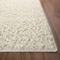 Mainstays Machine Washable Solid Shag Area Rug, Ivory, 2'6"x3'10 ...