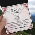 thumbnail image 5 of Queen Of This Family Necklace - Love Knot Necklace - White/Yellow Plated - Message Card & Gift Box, 5 of 5