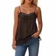 thumbnail image 4 of XIYON Womens Summer Tops Women's Lace Trim Fitted Tank Top Camisole For Fashion Forward Style Beach Vacation Clothes, 4 of 5