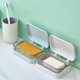thumbnail image 3 of KDJ ABS + PP Plastic Soap Dish Holder with Detachable Design, White, 13.3x8.5x5cm, for Bathroom, Kitchen, Travel, Effective Soap Preservation and Ventilation, 3 of 4