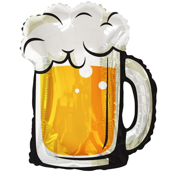 36 inch Kaleidoscope Beer Glass Shape Foil Mylar Balloon - Party Supplies Decorations