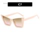 thumbnail image 1 of Gafas de sol de ojo de gato para mujer, lentes de gran tamaño a la moda, Color degradado, diseñador de marca, montura de Cateye semirmetálica, nuevas, 1 of 5