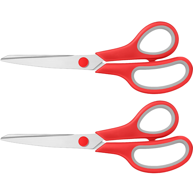 ZekPro 2 Pack Scissors 8" Heavy Duty Sharp Craft Shears for Office