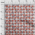 thumbnail image 2 of oneOone Cotton Poplin Twill Orange Fabric Checks Heart & Fabric For Sewing Printed Craft Fabric By The Yard 56 Inch Wide, 2 of 4