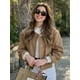 thumbnail image 2 of HH TRAF Chaqueta informal de otoño para mujer, de 5 colores, elegante, con cuello redondo y una botonadura, para exteriores, 2 of 5