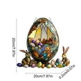 thumbnail image 3 of Taicans ‌Easter Stained Glass Sun Catcher,Spring Window Decor - Colorful Mosaic Egg Design with Bunny & Eggs Accents,20cm/7.87in,Festive Home Decoration for Holiday Windows‌, 3 of 6