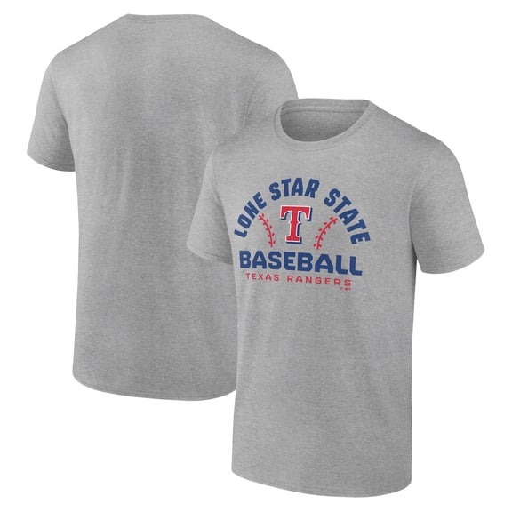 Men's Heather Gray Texas Rangers Team Go For Two T-Shirt