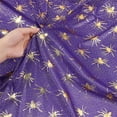 thumbnail image 3 of 1 Yard Halloween Purple Spider Web Polyester Fabric 59.1 inch Wide Spider Web Pattern with Gold Foil Stamping Perfect for Table Cloth Chair Cushions & More, 3 of 6