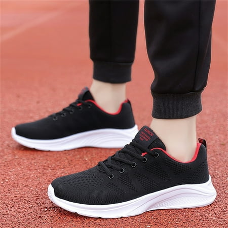 

NEGJ Fashion Summer Men Sneakers Mesh Breathable Comfort Flat Lace Up Casual